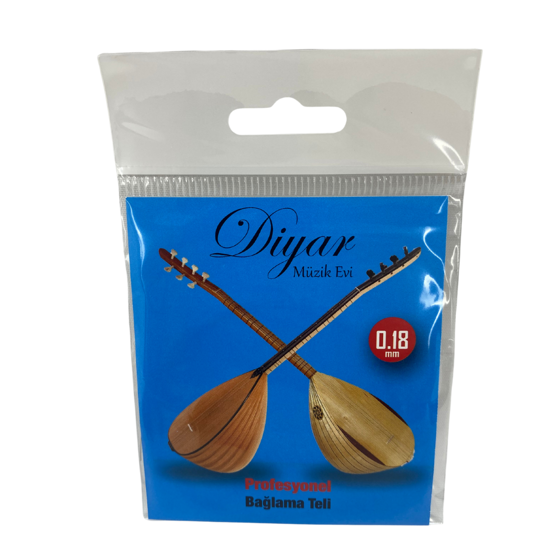 Diyar Müzik Evi 0.18 mm Paslanmaz Çelik  Kısa Sap Bağlama Teli