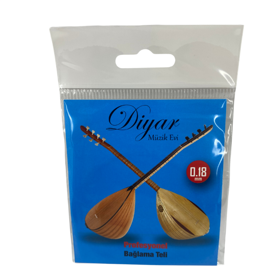 Diyar Müzik Evi 0.18 mm Paslanmaz Çelik  Kısa Sap Bağlama Teli