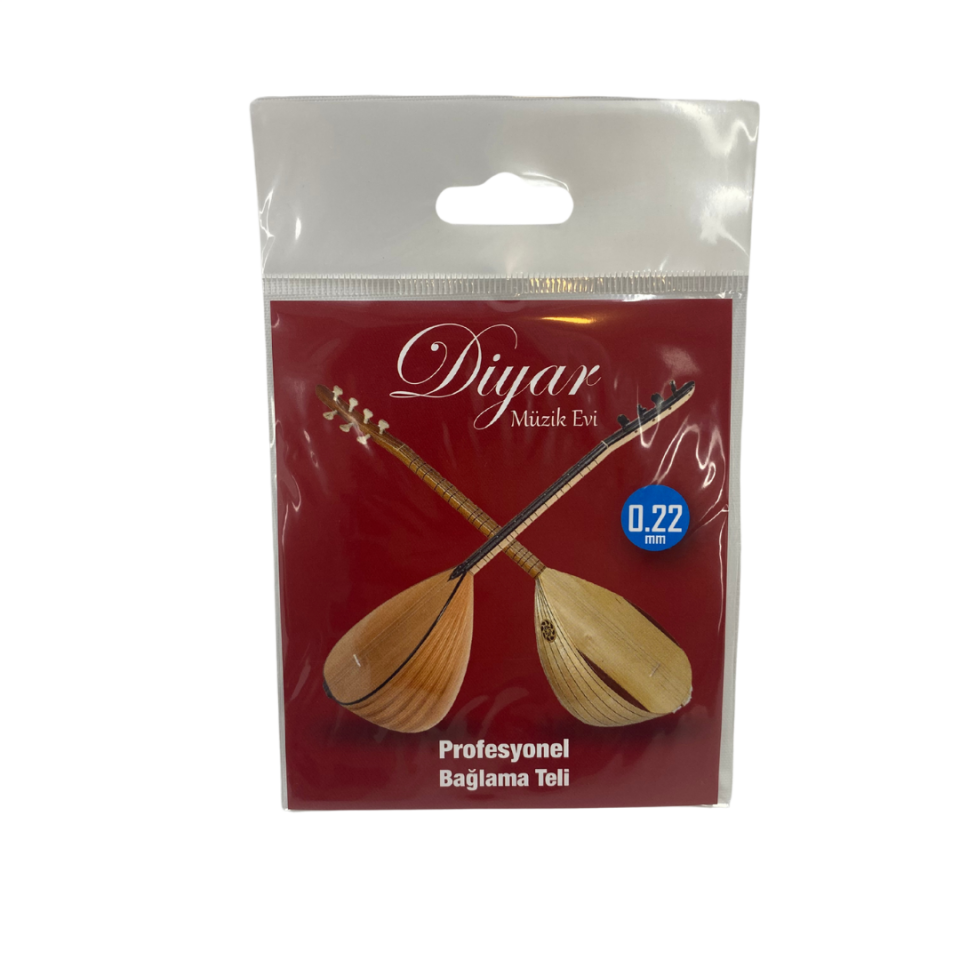 Diyar Müzik Evi 0.22 mm Paslanmaz Çelik Uzun Sap Bağlama Teli