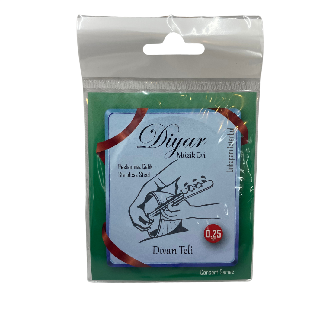 Diyar Müzik Evi 0.25 mm Paslanmaz Çelik Divan Saz Teli
