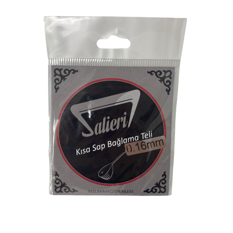 Salieri 0.16 mm Paslanmaz Çelik Kısa Sap Bağlama Teli