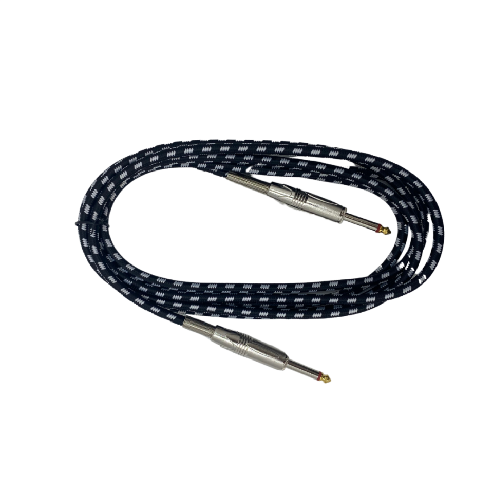 Enstrüman Jack Kablosu 3 Metre (4 Renk) Beyaz